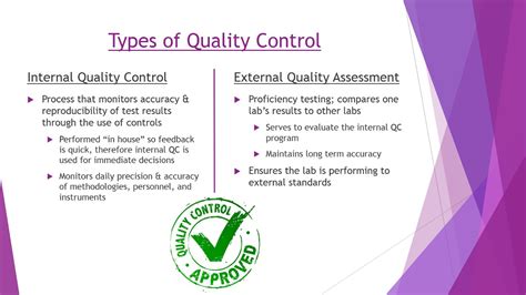what are internal quality control standards